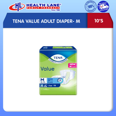 TENA VALUE LAMPIN DEWASA 10'S- M